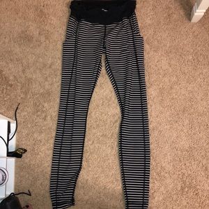 Striped lululemon leggings.